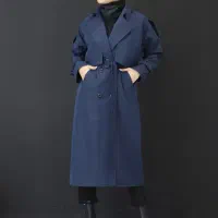 پالتو جنس سوییت بلند رنگ سرمه ای سایز  ۴۲