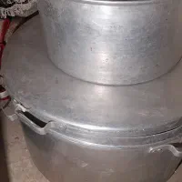 قابلمه بزرگ مجلسی ۲ عدد با ملاق و کف گیر