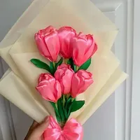 گلهای روبانی هدیه ای خاص و دوست داشتنی|گل مصنوعی|قم, نیروگاه|دیوار