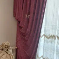 دو عدد پرده دکوری ترک مخمل برای سالن های پذیرایی