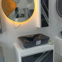 تولید کننده کابین روشویی آینه بک لایت شیشه سکوریت