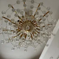 لوستر ۱۲ شاخه کریستال دو عدد