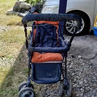 کالسکه . تخت . و کربر.کودک رنگ سورمه ای نارنجی.|اسباب و اثاث بچه|رامسر, |دیوار