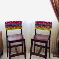 دو عدد صندلی اپن جنس چوب گردو