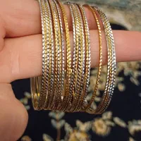 ۲۴ عدد النگو نقره ای طلایی