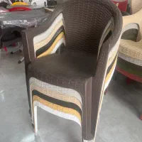 صندلی پلاستیکی دسته دار حصیربافت