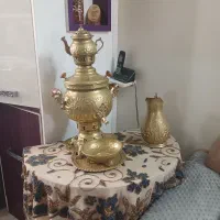 سماور ذغالی پارچ و قوری و میز و رو میزی|قوری، کتری، قهوه‌ساز دستی|تهران, مشیریه|دیوار