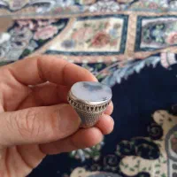 انگشتر شجر با رکاب نقره فدیوم.