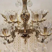 لوستر هشت شعله صد در صد برنزی