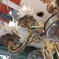 لوستر پذیرایی .مدل رز گل|لوستر و چراغ آویز|تبریز, |دیوار