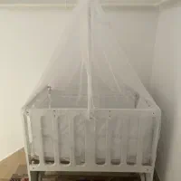 گهواره نوزاد در حد نو|تخت و صندلی بچه|سقز, |دیوار