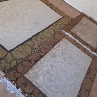 فرش ماشینی زمینه کرم ۴متری