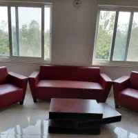 مبل ال چوبی ۷ نفره و نیم ست چرم
