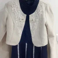 کت و سارافون دانتل دار نگین کار شده