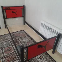 تخت یکنفره فلزی وچوب|تخت و سرویس خواب|معصومیه, |دیوار