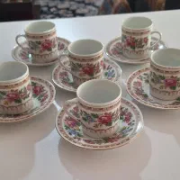 یک دست فنجون نعلبکی ترمه