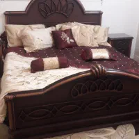 سرویس خواب همراه دراور ۶ کشو همرنگ و تشک تخت