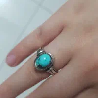 انگشتره نقره با نگین فیروزه بسیار شیک هدیه مادر