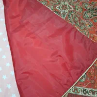 رومیزی ترمه مربع ابریشم مدل کتیبه|پرده، رانر، رومیزی|رشت, بوسار|دیوار