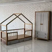 چوب روس تخت کلبه|تخت و سرویس خواب|تهران, تهرانپارس شرقی|دیوار