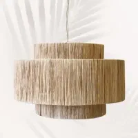 لوستر رافیا و آویز تزئینی رافیا|صنایع دستی و سایر لوازم تزئینی|رشت, منظریه|دیوار