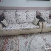 مبل ۹ نفره چرم و پارچه ترک