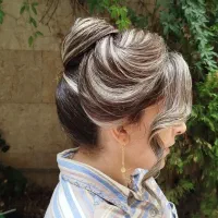 هرمدل شینیون مجلسی فقط۶۰۰هزارتومن میکاپ۹۰۰
