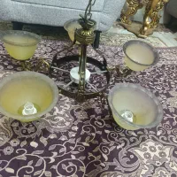 لوستر ۵ شاخه طرح کلاسیک برنز|لوستر و چراغ آویز|شاهرود, |دیوار