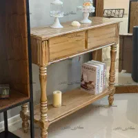 کنسول کافیبار چوبی پایه خراطی