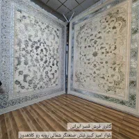 فرش های سبز کرم در رنگ طرح های مختلف