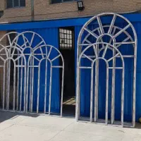 پنجره دوجداره upvc هلالی. مسجدی. دایره. و