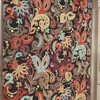 فرش کرم قهوه ای آبی نارنجی بنفش نسکافه ای۴مترویلا