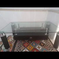 میز جلو مبلی با شیشه ۶میل با ۳عسلی