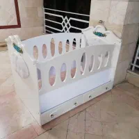 تخت نوزاد همراه تشک اسفنجی|تخت و سرویس خواب|تهران, باشگاه نفت|دیوار