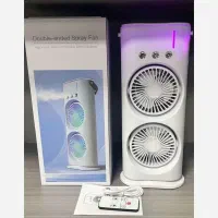 مه پاش وپنکه چرخشی شارژی با چراغ خواب