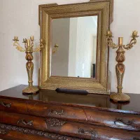 آیینه و شمعدان خاتم کاری