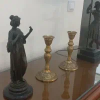 جفت شمعدان برنجی بسیار زیبا