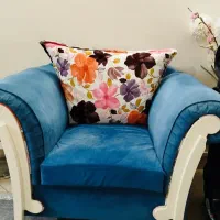 مبل ۷نفره رنگ آبی|مبلمان خانگی و میز عسلی|تهران, جلیلی|دیوار