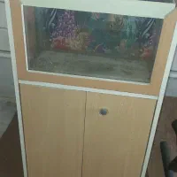 اکواریوم و پایه بهمراه شیشه تراریوم