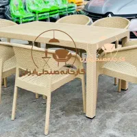 میز وصندلی پلاستیکی طرح کیمیاناهارخوری غذا خوری