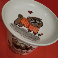 ظرف غذای پایه دار سرامیکی پت