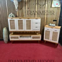 میزتی وی مدل حصیری /جاکفشی حصیری/ آینه کنسول|جاکفشی، کمد، دراور|تهران, یافت‌آباد|دیوار