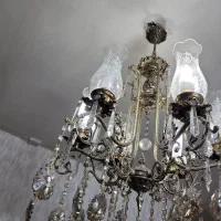 2 عدد لوستر برنجی|لوستر و چراغ آویز|تهران, خانی آباد نو شمالی|دیوار