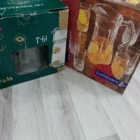 دو دست پارچ و لیوان نو و بدون استفاده|ظروف سرو و پذیرایی|خوی, |دیوار