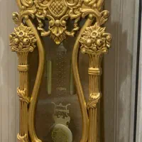 ساعت ایستاده چوبی طلا کوب