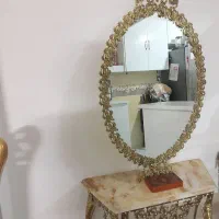 آینه میز برنج تاج دار