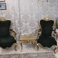 مبلمان هفت نفره ورق طلا|مبلمان خانگی و میز عسلی|مشهد, ارمغان|دیوار