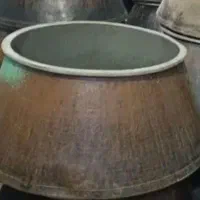 دیگ مسی و ۴تا کاسه آبگوشت خوری مسی