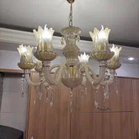 لوستر ۶ شاخه کریستالی