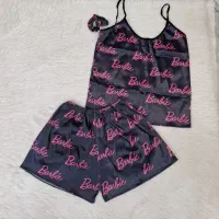 ست سه تیکه لباس خواب ساتن و لباس زیر